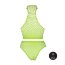 Эффектный зеленый комплект Turtle Neck and High Waist Slip  Цена 2 533 руб. - Эффектный зеленый комплект Turtle Neck and High Waist Slip