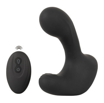 Черная анальная вибропробка с функцией расширения RC Butt Plug with 3 functions