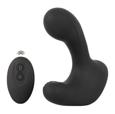 Черная анальная вибропробка с функцией расширения RC Butt Plug with 3 functions  Цена 17 716 руб. Длина: 14.2 см. Диаметр: 3.9 см. Черная анальная вибропробка с функцией расширения RC Butt Plug with 3 functions. 3 мощных двигателя обеспечивают интенсивное анальное удовольствие. Пробка легко надувается одним нажатием кнопки - для удивительно полных ощущений и идеальной тренировки анального растяжения. С помощью практичного пульта дистанционного управления можно удобно управлять 10 различными режимами вибрации и пульсирующего постукивания, а также функцией сброса давления воздуха. Рабочая длина - 9,8 см. максимальный диаметр при расширении - 5,7 см. Страна: Китай. Материал: силикон. Батарейки: встроенный аккумулятор.