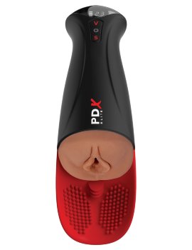 Мастурбатор-вагина в колбе с вибрацией Fuck-O-Matic Pro XL