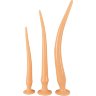 Набор из 3 телесных удлиненных анальных пробок Super Long Flexible Butt Plug Set