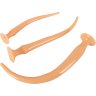 Набор из 3 телесных удлиненных анальных пробок Super Long Flexible Butt Plug Set