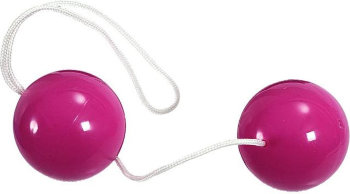 Фиолетовые вагинальные шарики на мягкой сцепке