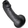 Чёрный фаллоимитатор с присоской 6 Cock - 15,2 см.