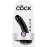 Чёрный фаллоимитатор с присоской 6 Cock - 15,2 см.