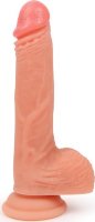 Телесный фаллоимитатор-реалистик с мошонкой на присоске
