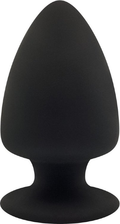 Черная анальная втулка Premium Silicone Plug M - 11 см.