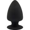 Черная анальная втулка Premium Silicone Plug M - 11 см.
