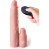 Телесная вибронасадка на член 3 Vibrating Mega X-tension with Remote - 22,9 см.