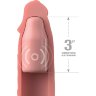 Телесная вибронасадка на член 3 Vibrating Mega X-tension with Remote - 22,9 см.
