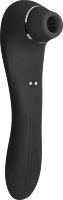 Черный стимулятор Smoooch Clitoral Suction Vibration - 18,6 см.