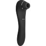 Черный стимулятор Smoooch Clitoral Suction Vibration - 18,6 см.