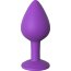 Фиолетовая анальная пробка со стразом Her Little Gem Medium Plug - 8,3 см.  Цена 2 715 руб. - Фиолетовая анальная пробка со стразом Her Little Gem Medium Plug - 8,3 см.