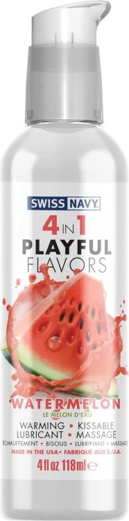 Массажный гель 4-в-1 Watermelon с ароматом арбуза - 118 мл.