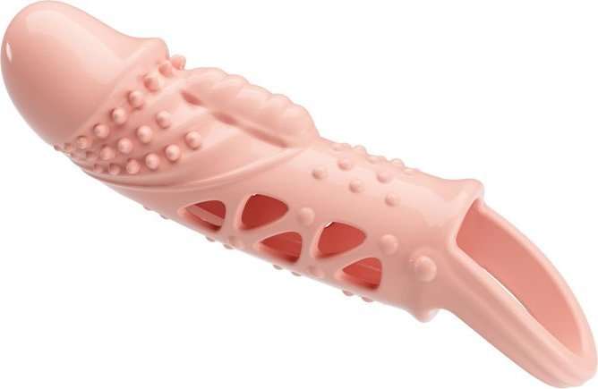 Телесная насадка с вибрацией Cecelia - 18,5 см.