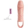 Телесная насадка с вибрацией Cecelia - 18,5 см.