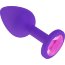 Фиолетовая силиконовая пробка с розовым кристаллом - 7,3 см.  Цена 1 719 руб. - Фиолетовая силиконовая пробка с розовым кристаллом - 7,3 см.