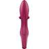 Малиновый вибратор-кролик Embrace Me - 21,2 см.
