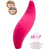 Ярко-розовый многофункциональный стимулятор клитора Blossy