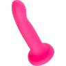 Ярко-розовый, светящийся в темноте фаллоимитатор Sam Glow - 17 см.