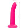 Ярко-розовый, светящийся в темноте фаллоимитатор Sam Glow - 17 см.