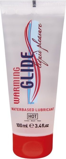 Согревающая интимная смазка на водной основе Warming Glide - 100 мл.