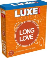 Презервативы с продлевающим эффектом LUXE Royal Long Love - 3 шт.