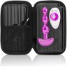 Анальная виброёлочка TRIPLET ANAL BEADS FUCHSIA - 14 см.