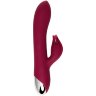 Бордовый вибратор-кролик Sangra - 20,5 см.