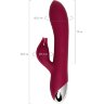 Бордовый вибратор-кролик Sangra - 20,5 см.