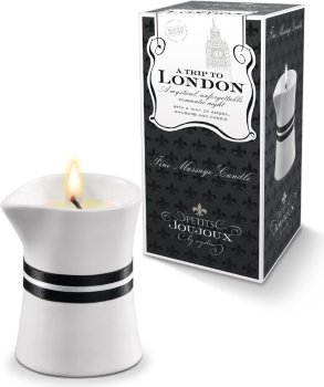 Массажное масло в виде малой свечи Petits Joujoux London с ароматом ревеня, амбры и чёрной смородины