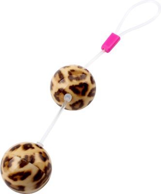 Леопардовые вагинальные шарики Leopard Ball  Цена 693 руб. Длина: 22.5 см. Диаметр: 3.4 см. Вагинальные шарики со смещенным центром тяжести. Страна: Китай. Материал: анодированный пластик (ABS).