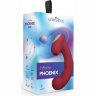 Бордовый вибратор Phoenix с вакуумной стимуляцией клитора - 18 см.