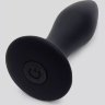 Черная анальная вибропробка Sensation Rechargeable Vibrating Butt Plug - 8,9 см.