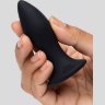 Черная анальная вибропробка Sensation Rechargeable Vibrating Butt Plug - 8,9 см.