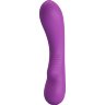 Фиолетовый силиконовый вибратор Elsa - 19 см.