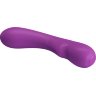 Фиолетовый силиконовый вибратор Elsa - 19 см.