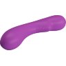 Фиолетовый силиконовый вибратор Elsa - 19 см.