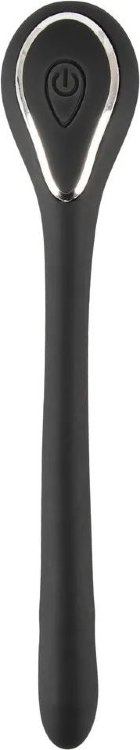 Черный гибкий уретральный стимулятор с вибрацией Vibrating Bendable Dilator - 13,5 см.