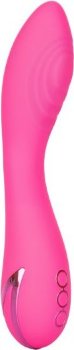 Розовый вибратор Surf City Centerfold с пульсирующим воздействием - 16 см.