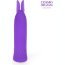 Фиолетовый вибростимулятор в форме зайчика - 10,5 см.  Цена 2 450 руб. - Фиолетовый вибростимулятор в форме зайчика - 10,5 см.