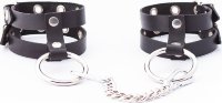 Черные однослойные оковы на цепочке