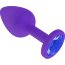 Фиолетовая силиконовая пробка с синим кристаллом - 7,3 см.  Цена 1 719 руб. - Фиолетовая силиконовая пробка с синим кристаллом - 7,3 см.