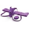 Фиолетовый пояс с вибровкладкой Ultimate G-Spot Butterfly Strap-On