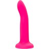 Ярко-розовый, светящийся в темноте фаллоимитатор Bucky Glow - 14 см.