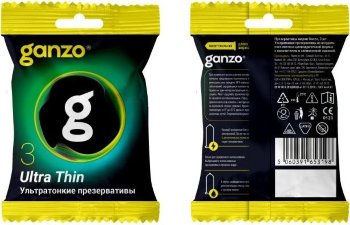 Ультратонкие презервативы Ganzo Ultra thin в мягкой упаковке - 3 шт.