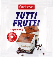 Пробник гель-смазки Tutti-frutti со вкусом тирамису - 4 гр.