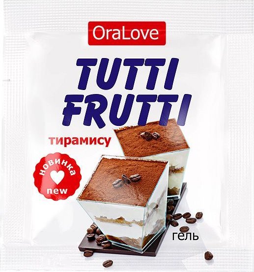 Пробник гель-смазки Tutti-frutti со вкусом тирамису - 4 гр.