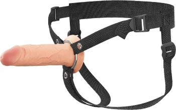 Полый страпон на ремнях 6’’ Hollow Silicone Strap-on
