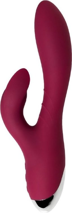 Бордовый вибратор-кролик Mion - 22 см.